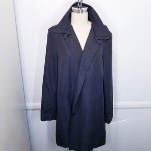 Via Spiga | Black Zebra Print Trench Coat‎ + Hood XL